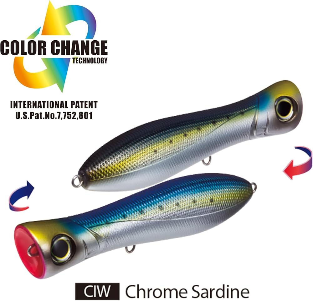 Amazon.com: Yo-Zuri Bull Pop Floating Lure, Chrome Sardine